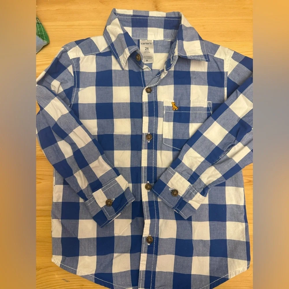 Lot of 3 2T toddler boys shirts EUC Tommy Hilfiger, Carters, Gymboree